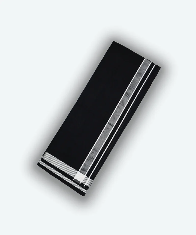 Black dhoti with white border