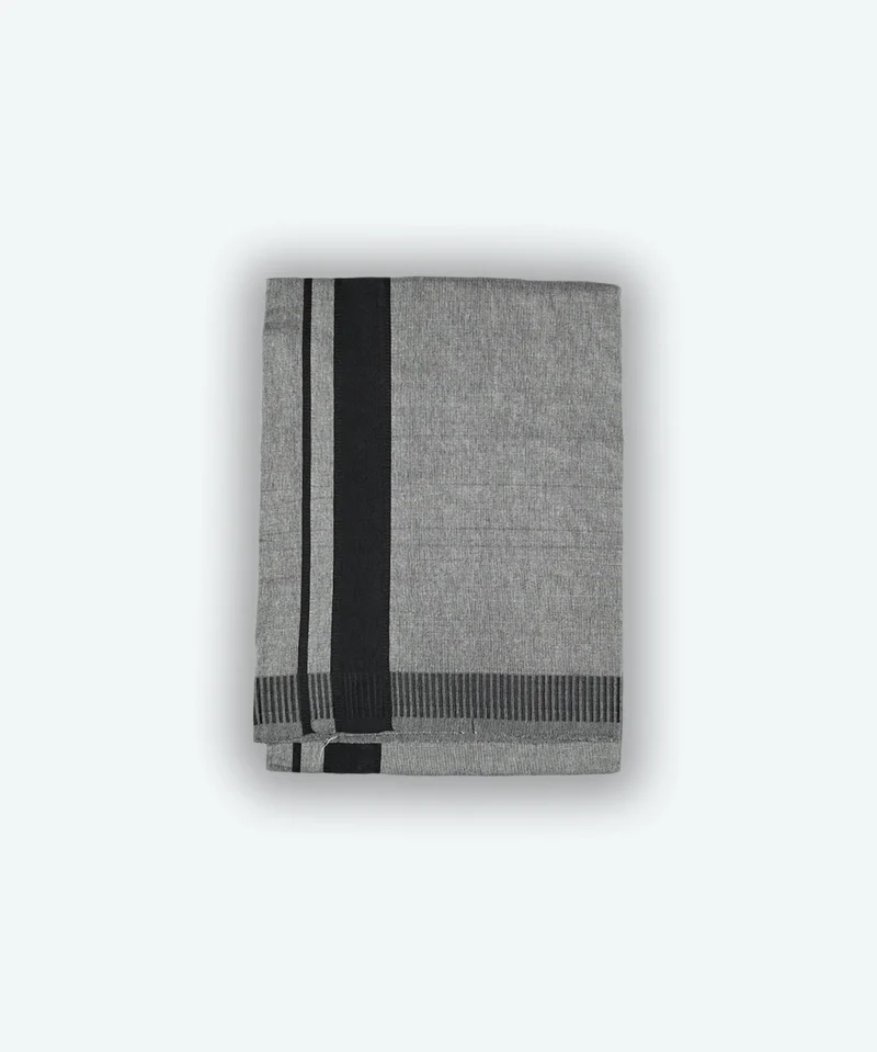 Grey Dhoti With Black Border