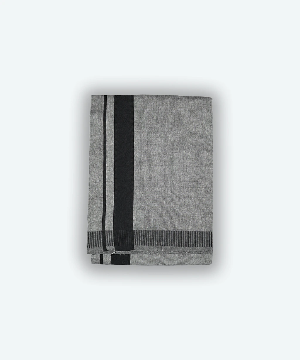 Grey Dhoti With Black Border
