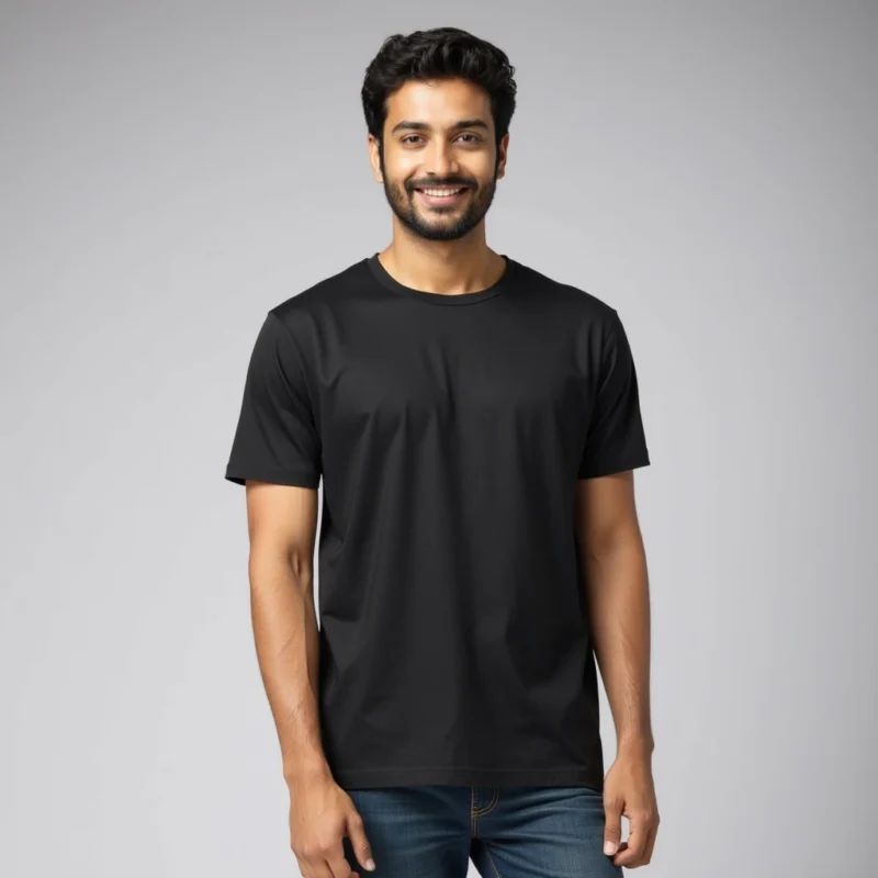 Black Cotton color t-Shirt