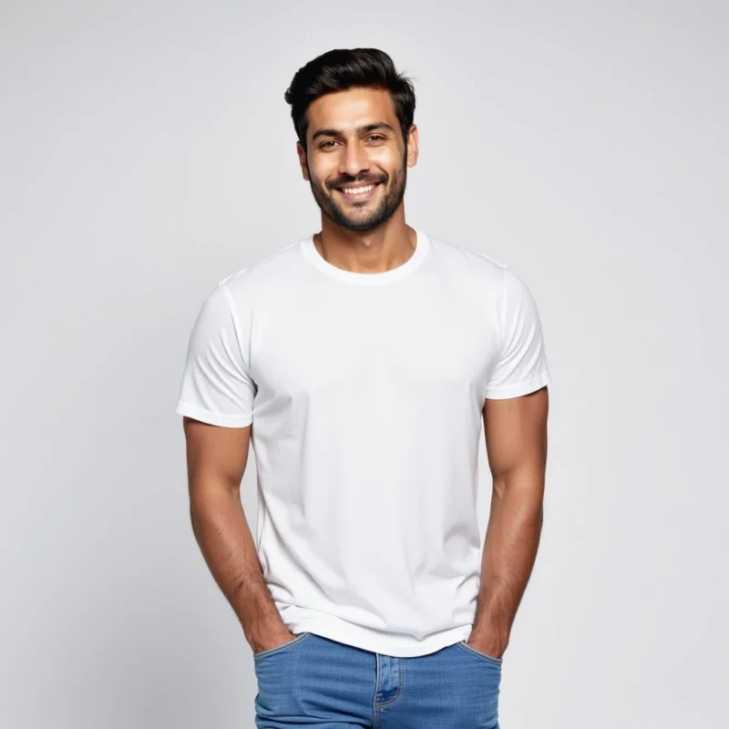 Cotton Color t shirts white