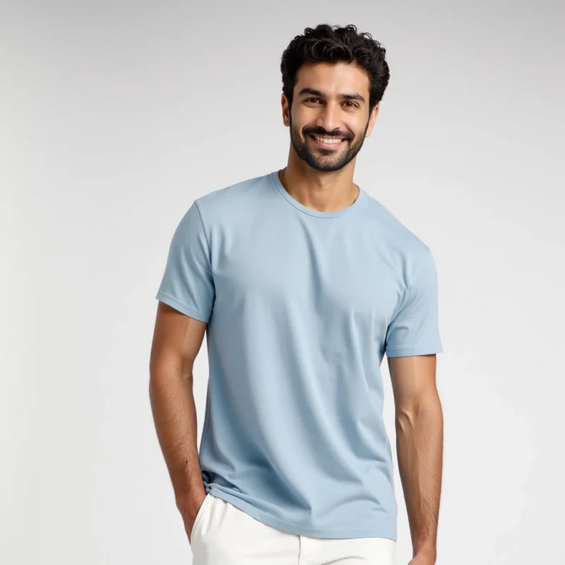 Blue Cotton color t-Shirt