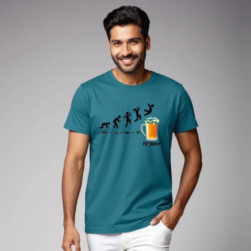 midnight color week end vibes regular fit t-shirt