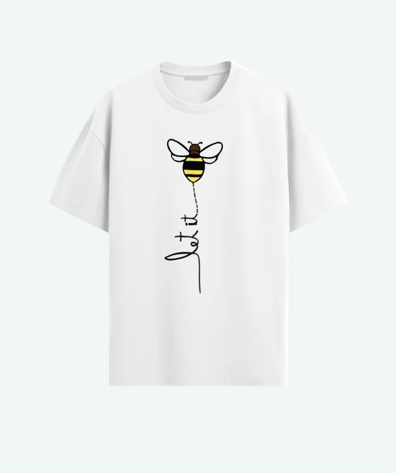 White color oversized Let it bee T-shirt