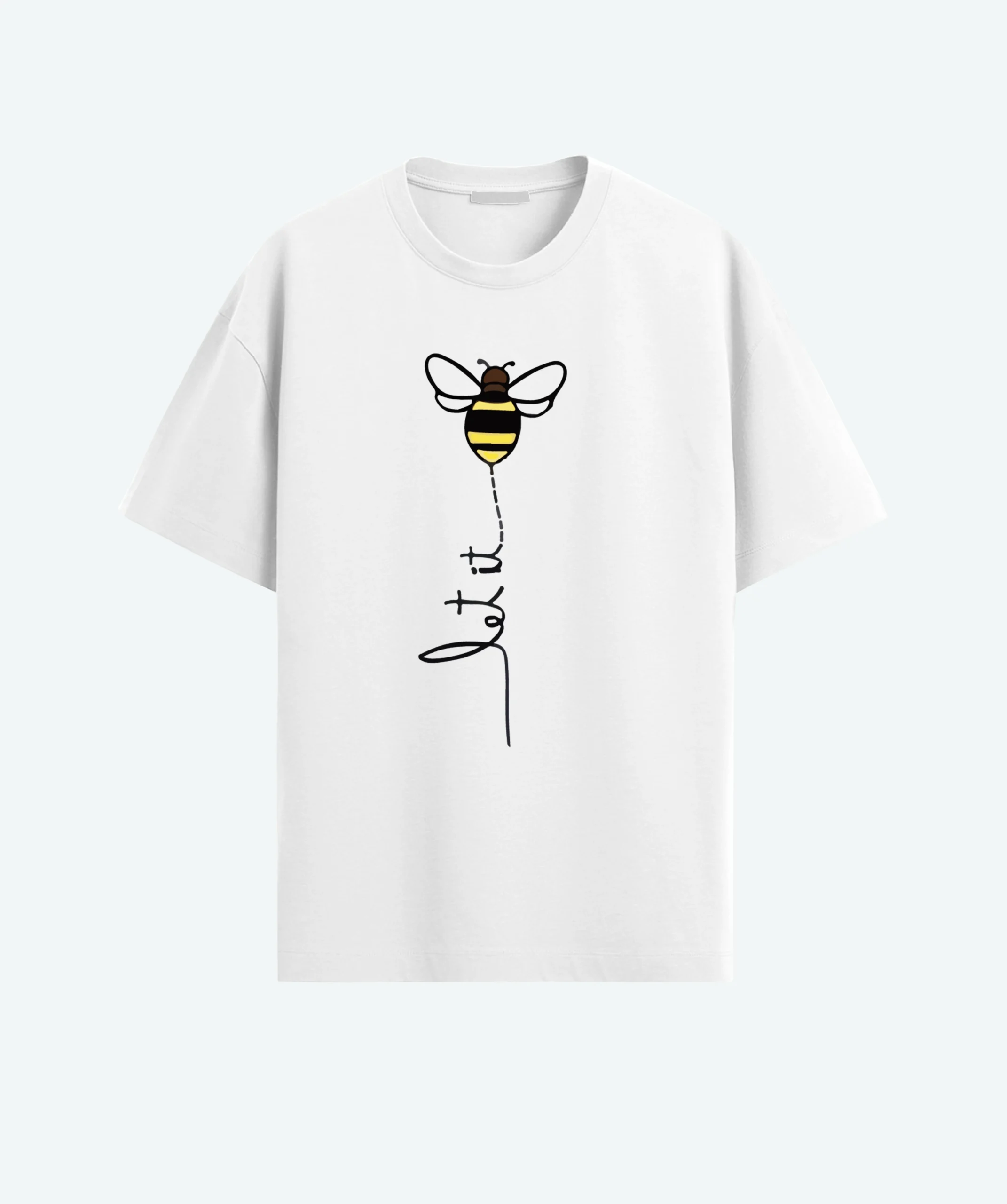 White color oversized Let it bee T-shirt